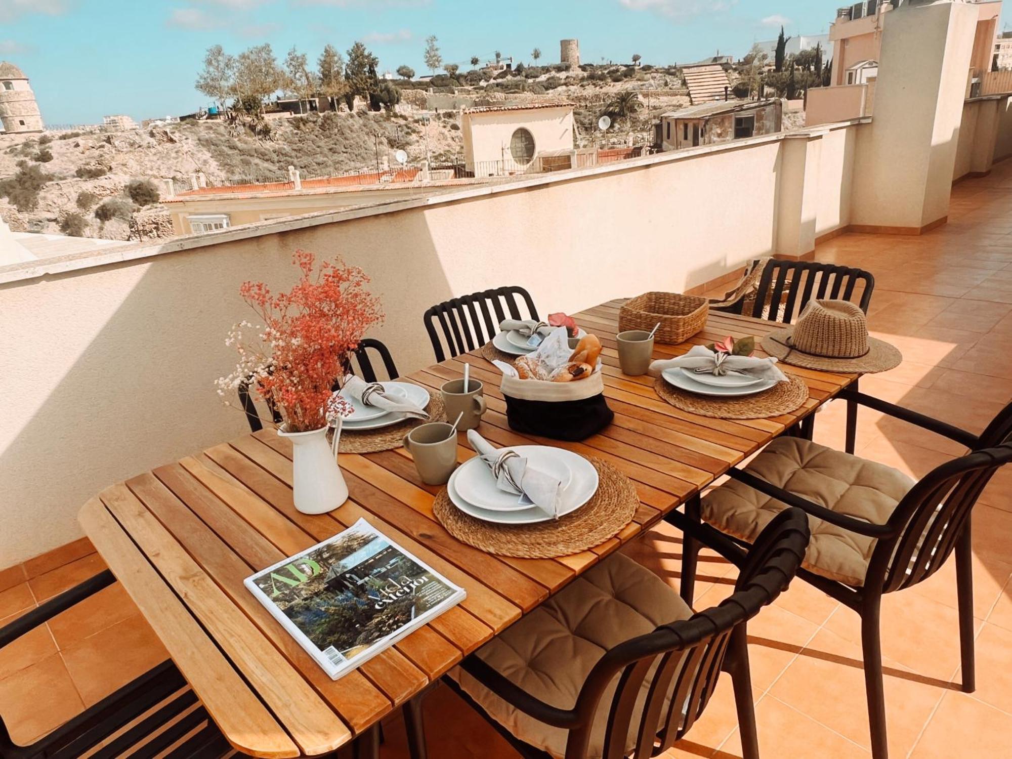 Ferienwohnung Casa Jara- With A Private Terrace 360 Views In Old Town - Free Parking Cartagena Exterior foto